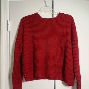 Forever 21 Chunky Red Crewneck Sweater